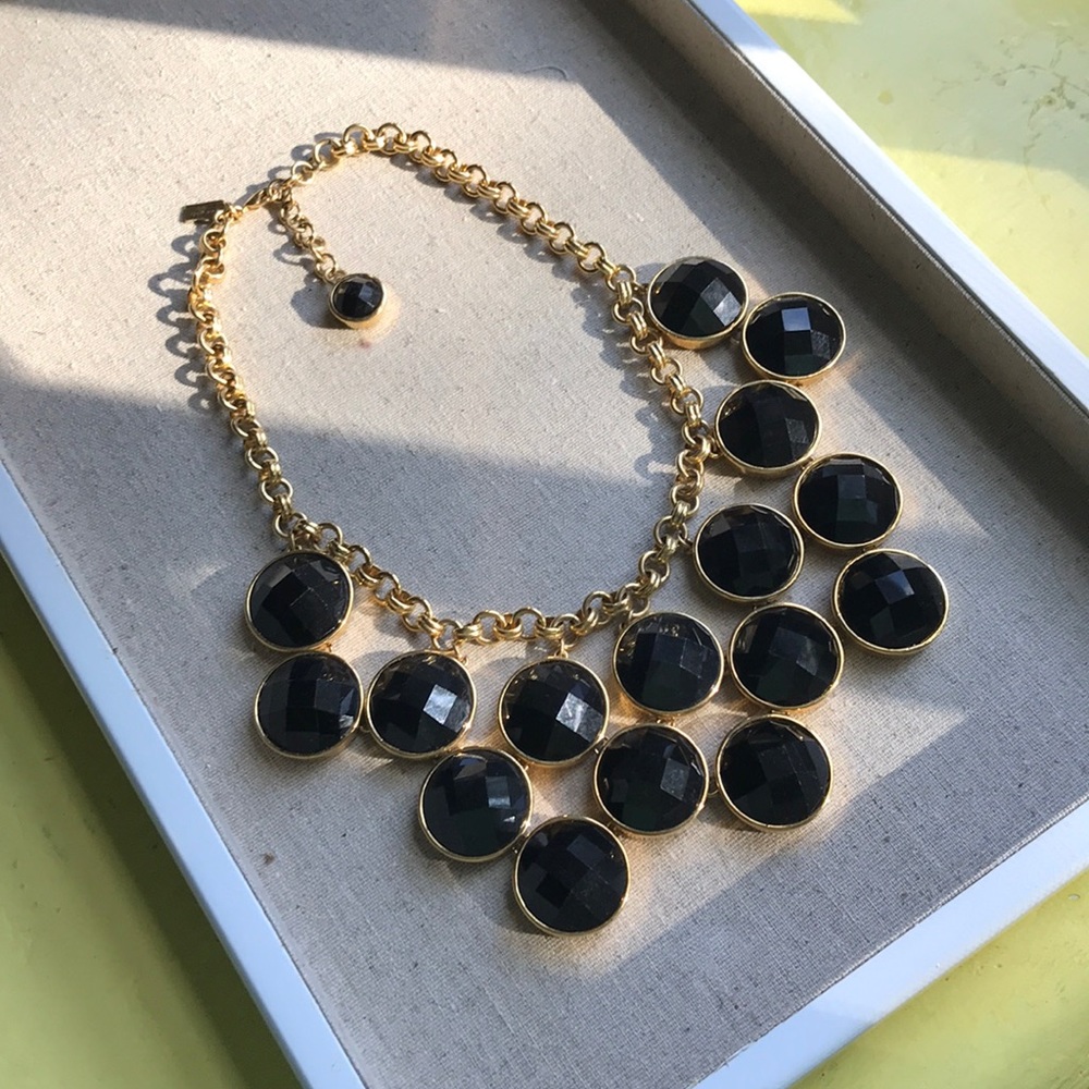 1005 Black Bubble Gem Necklace